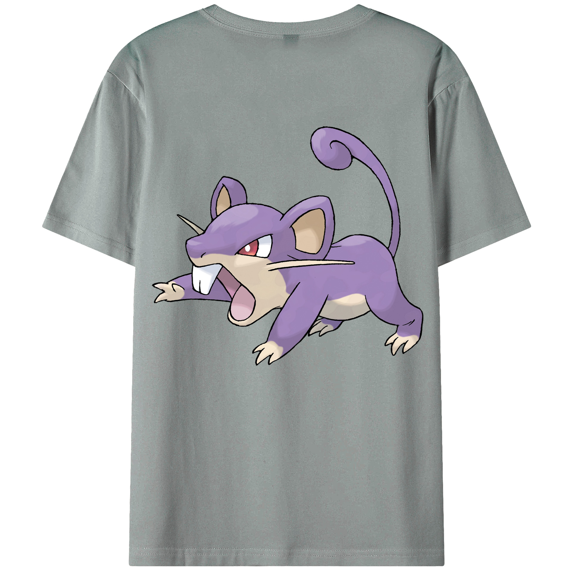 （画像用） ポケットモンスター Pokémon 綿100％ メンズ半袖Tシャツ（バックプリント） 通気性